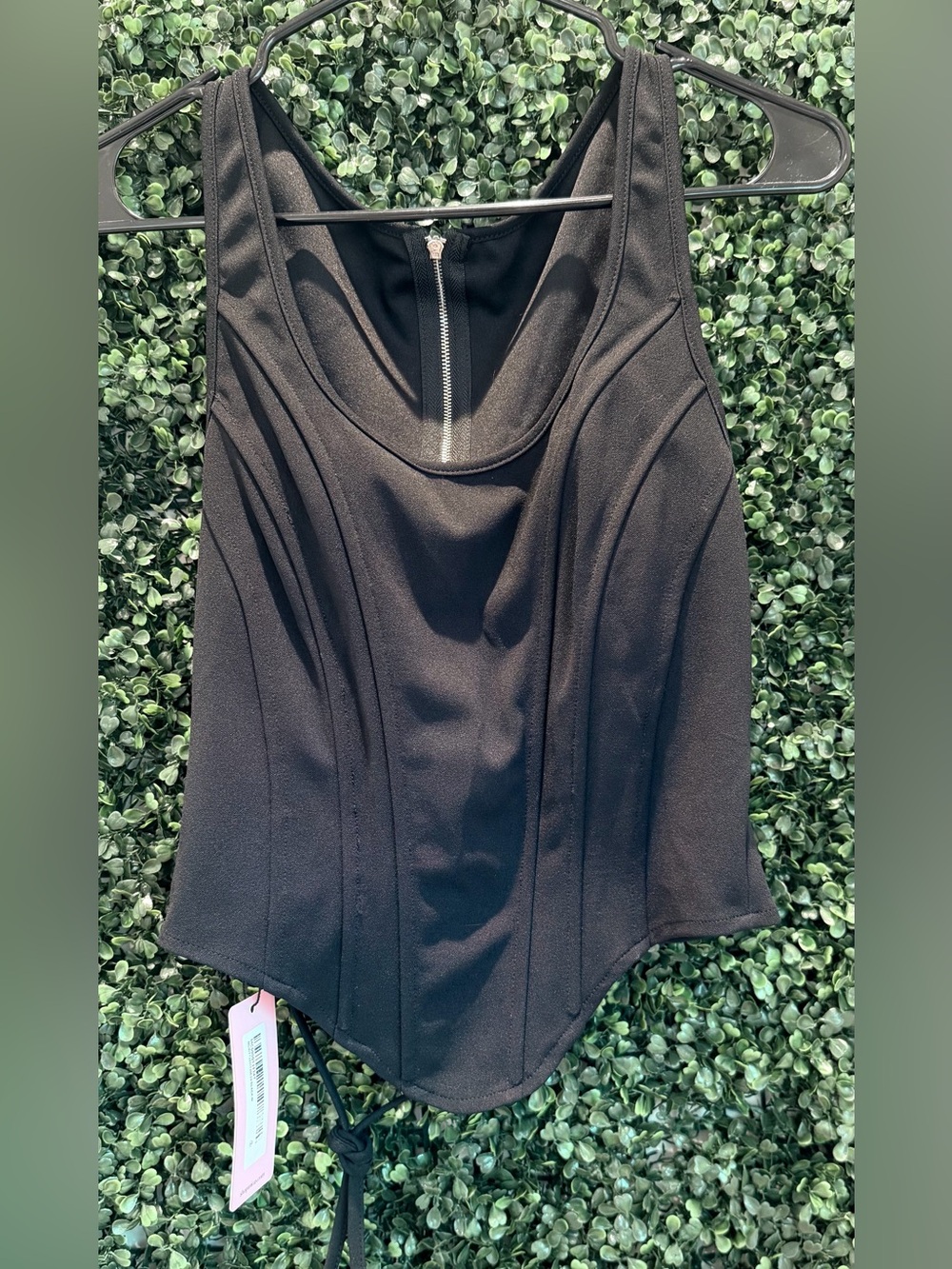 Sculpted Black Camisole Tank Top